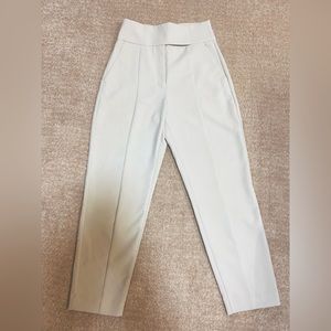 Zara Cream High-Waist Tapered Pants